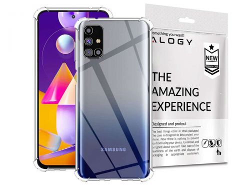 Etui pancerne shockproof alogy do samsung galaxy m31s przezroczyste