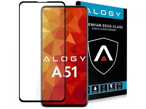 Szkło alogy full glue do samsung galaxy a51 czarne