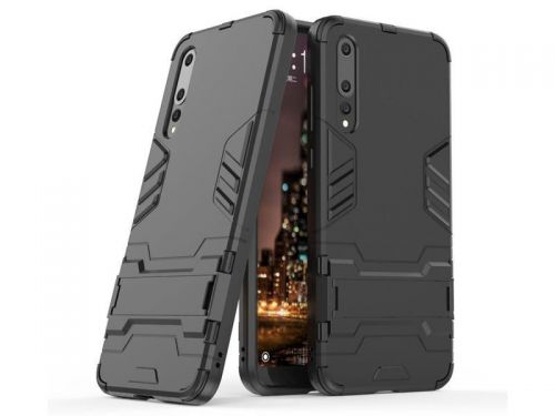 Etui alogy stand armor do huawei p20 pro czarne + szkło