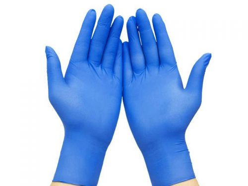 Rękawiczki nitrylowe rozmiar l niebieskie