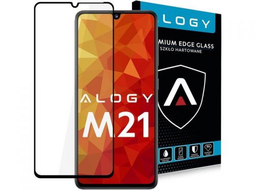 Szkło alogy full glue case friendly do samsung galaxy m21 czarne