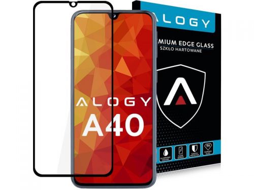 Szkło hartowane alogy full glue do samsung galaxy a40 czarne