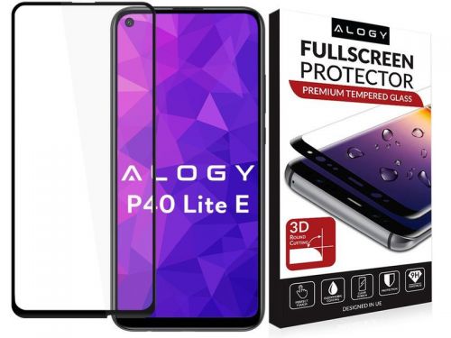 Szkło alogy full glue do huawei p40 lite e czarne