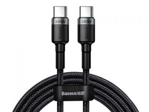 Baseus kabel cafule usb-c quick charge 3.0 pd 2.0 100w 5a 2m szary