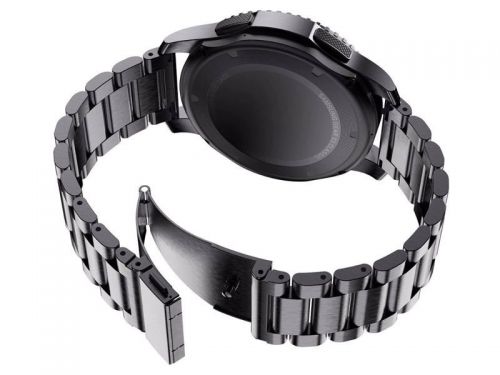 Bransoleta stainless steel 19cm do samsung gear s3/watch 46mm czarny (22mm)