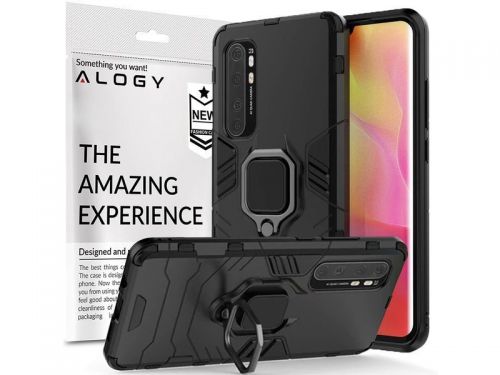 Etui alogy stand ring armor do xiaomi mi note 10 lite czarne