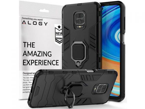 Etui alogy stand ring armor do xiaomi redmi note 9s/ pro/ max czarne