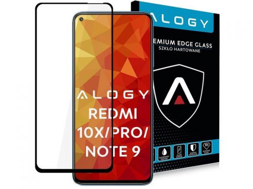 Szkło alogy full glue case friendly do xiaomi redmi 10x/ 10x pro/ note 9