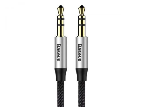 Kabel audio mini jack 3,5mm aux baseus yiven 0,5m (czarno-srebrny)