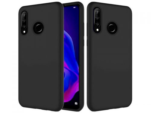 Etui silikonowe alogy slim case do huawei p30 lite czarne + szkło alogy cały ekran