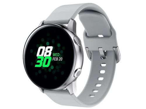 Gumowy pasek alogy soft do samsung galaxy watch active 2 szary (20mm)