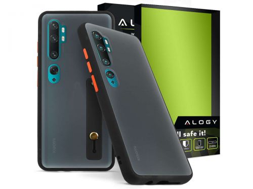 Etui alogy bumper case z paskiem do xiaomi mi note 10/ 10 pro czarne