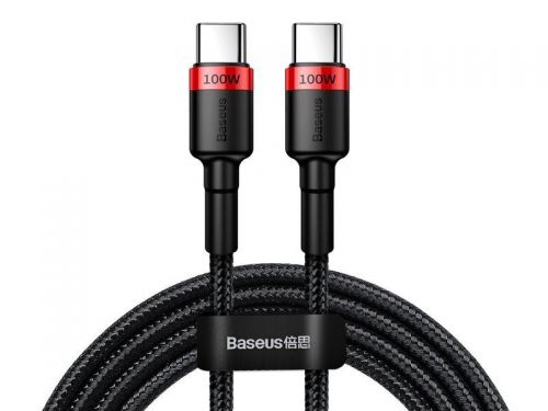 Baseus kabel cafule usb-c quick charge 3.0 pd 2.0 100w 5a 2m czerwony