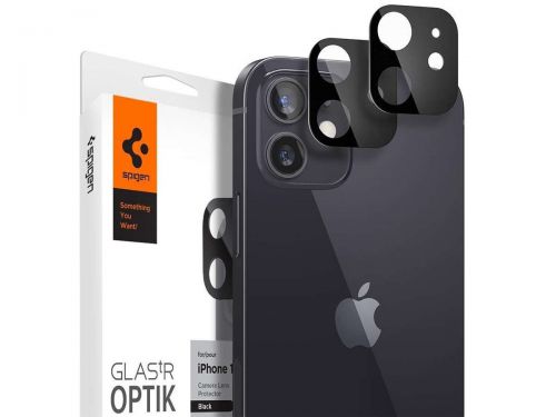 Szkło spigen optik.tr camera lens do apple iphone 12 mini 5.4 black