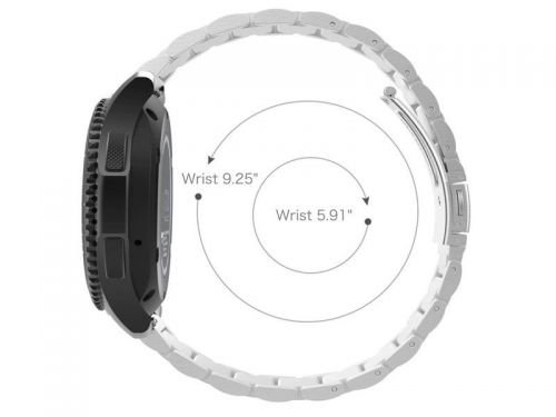 Bransoleta stainless steel 19cm samsung gear s3 / watch 46mm srebrny (22mm)